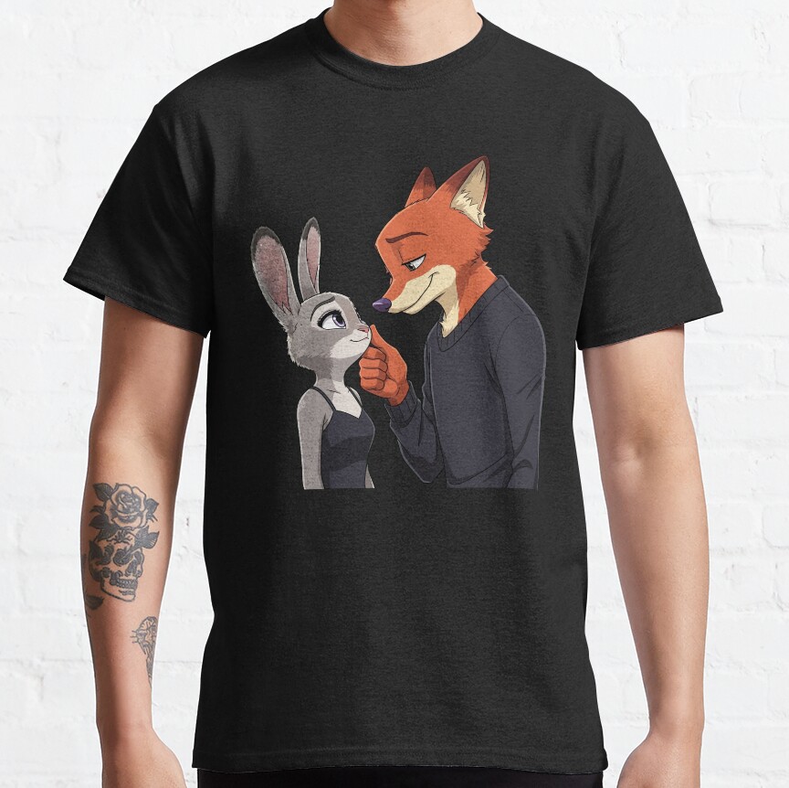 Nick Wilde And Judy Hopps Zootopia Zootropolis Movie Duo Design T-Shirt - Image 5