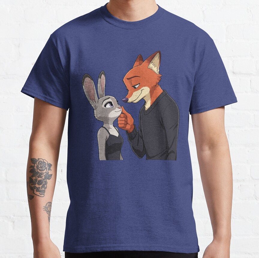 Nick Wilde And Judy Hopps Zootopia Zootropolis Movie Duo Design T-Shirt - Image 7