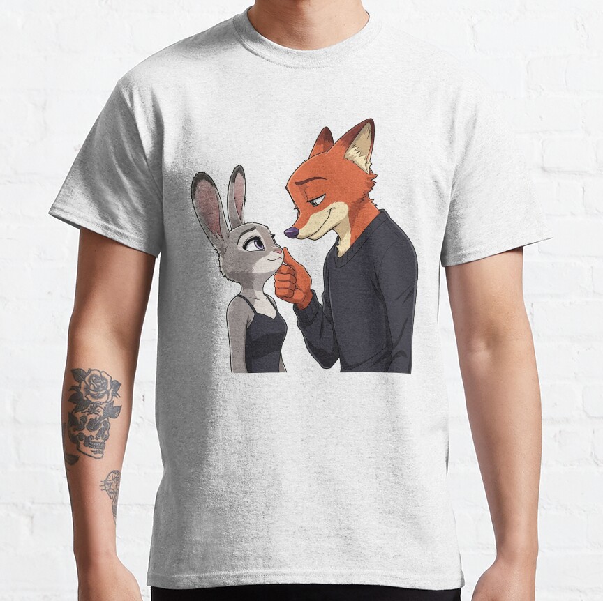 Nick Wilde And Judy Hopps Zootopia Zootropolis Movie Duo Design T-Shirt