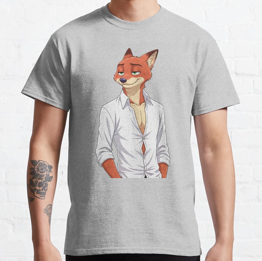 Nick Wilde Fox Zootopia Zootropolis Movie Furry Design T-Shirt - Image 2