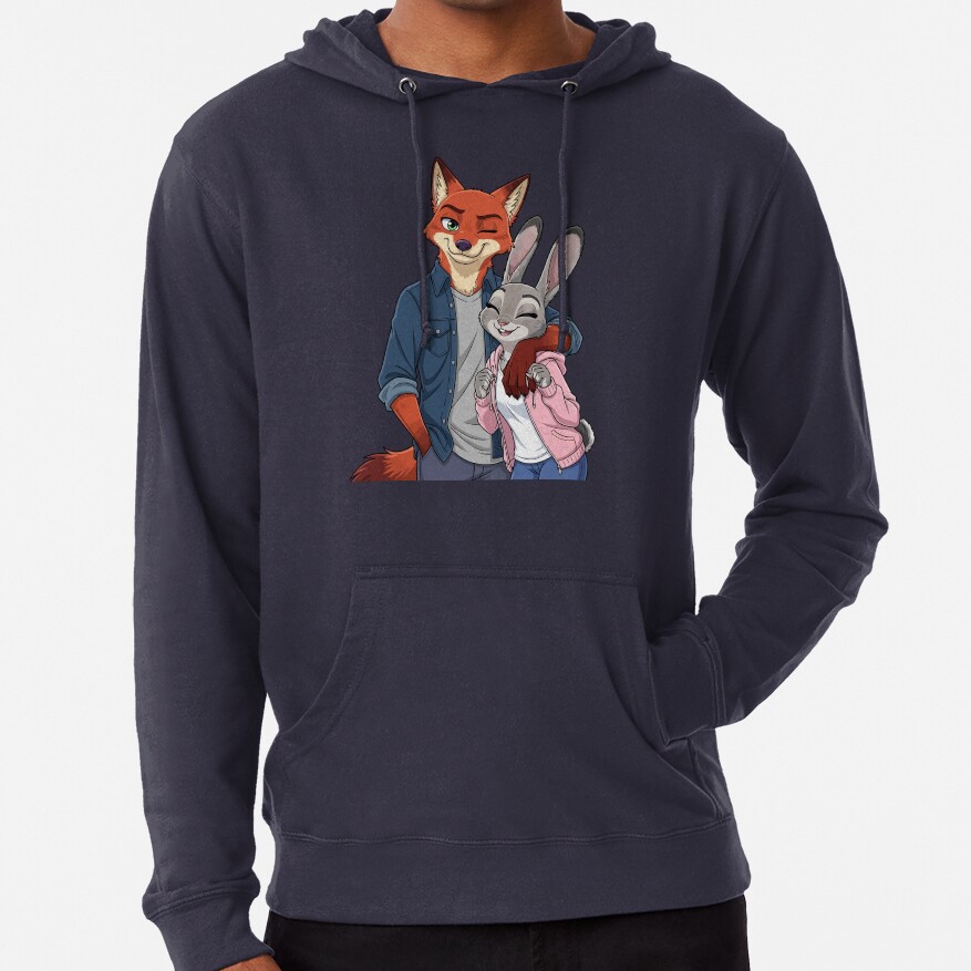 Nick And Judy Together Furry Relationship Artwork Hoodie - Image 6