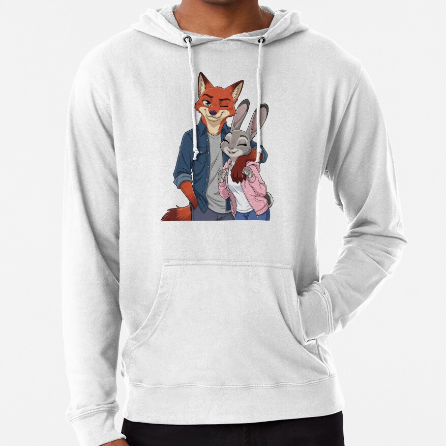 Nick And Judy Together Furry Relationship Artwork Hoodie