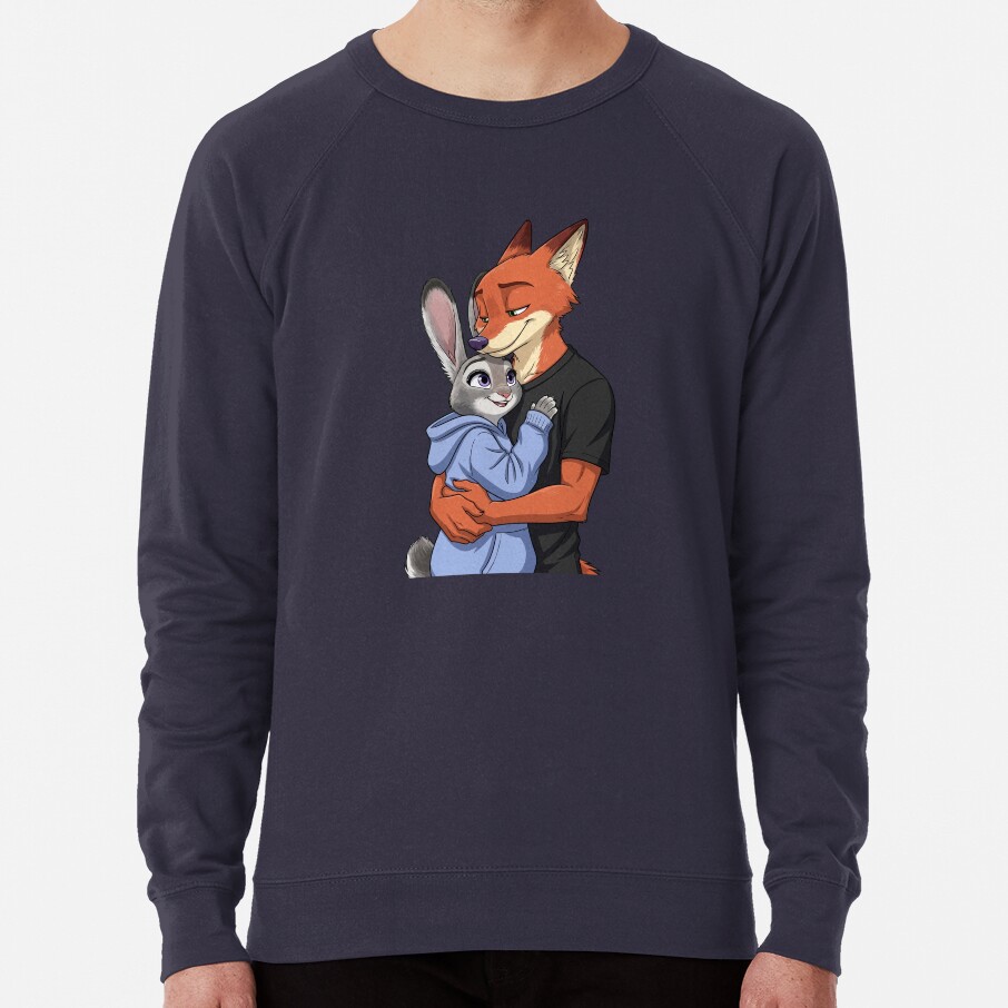 Zootopia Nick Wilde And Judy Hopps Fox And Bunny Furry Character Sweatshirt - Image 4