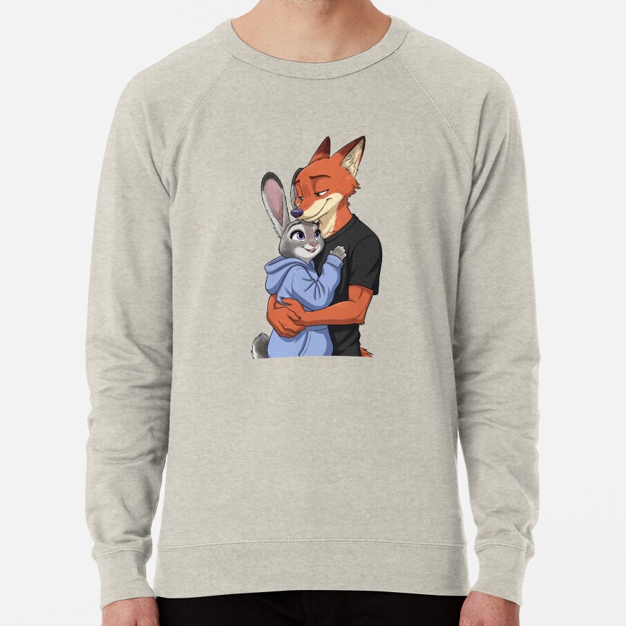 Zootopia Nick Wilde And Judy Hopps Fox And Bunny Furry Character Sweatshirt - Image 7