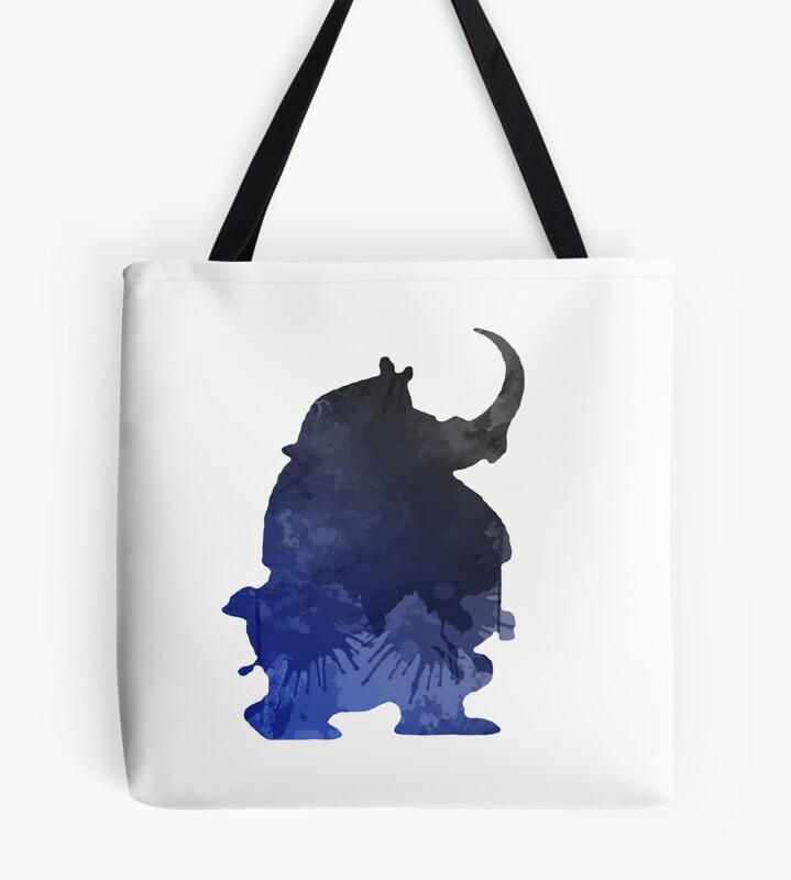 Rhino Inspired Silhouette Tote Bag