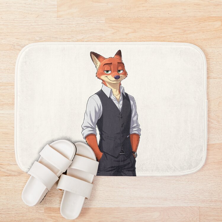 Zootopia Nick Wilde Character Zootropolis Fox Movie Art Bath Mat - Image 3