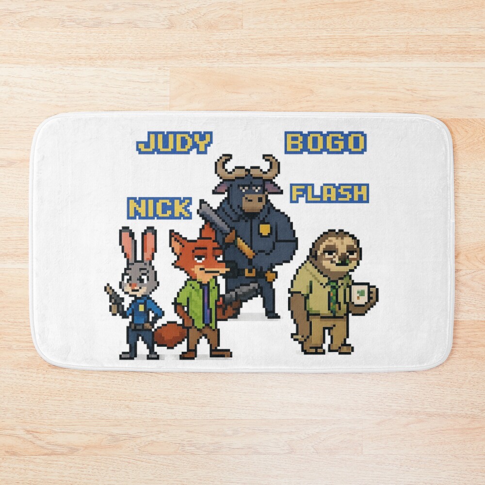 Zootopia Retro Arcade Bath Mat
