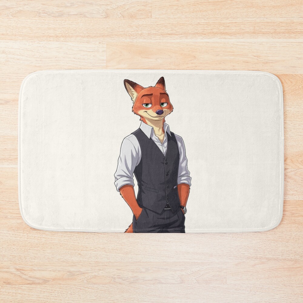 Zootopia Nick Wilde Character Zootropolis Fox Movie Art Bath Mat