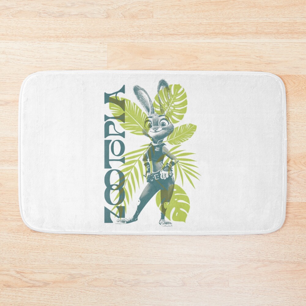 Animals City Cartoon Big Vintage Friends In Funny Bath Mat