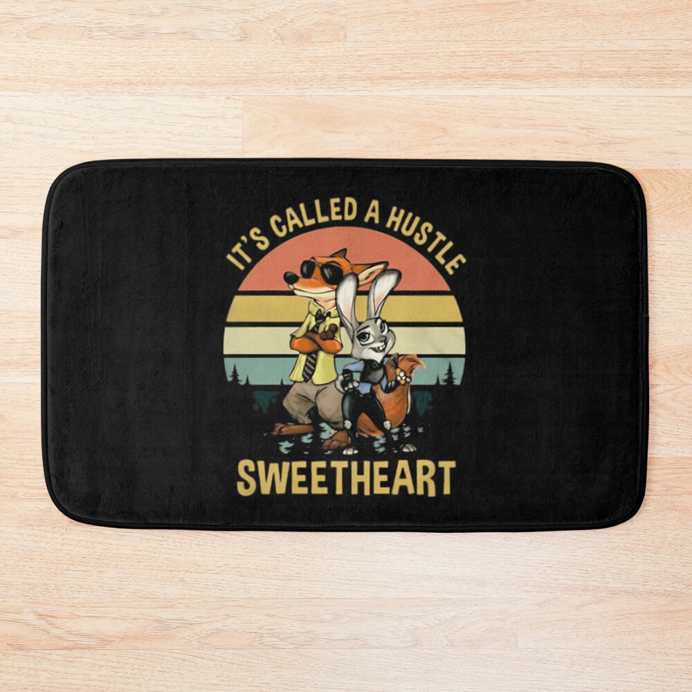 In Big Animals Vintage Cartoon Funny Friends City Bath Mat